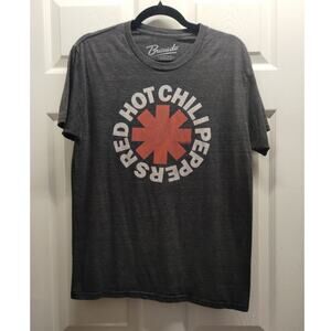 Red Hot Chili Peppers Bravado Size Medium Men's Gray Graphic Band Logo T-Shirt